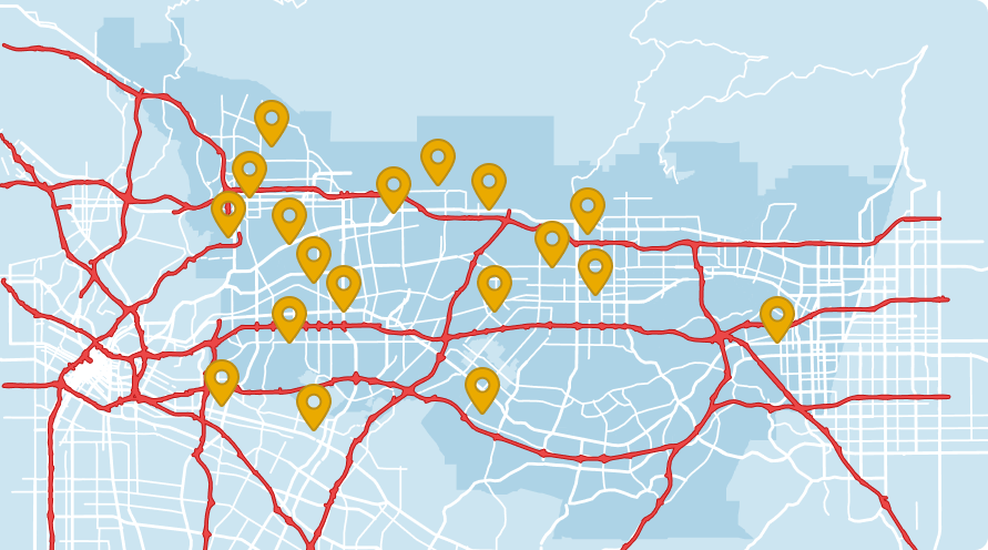 Map of San Gabriel Valley