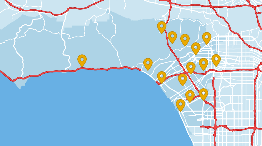 Map of Westside Los Angeles